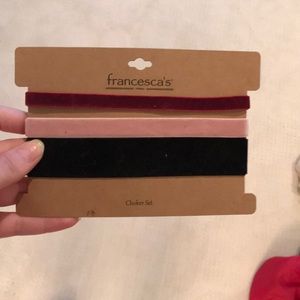 Francesca’s velvet choker set